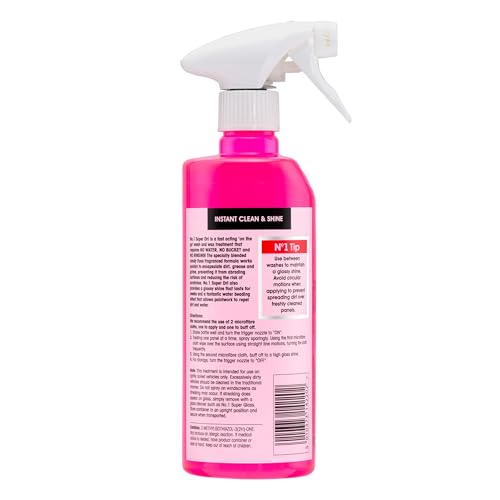 CarPlan No.1 Super Dri Spray Cire et nettoyant de voiture sans eau pour facile et rapide usage 600 ml