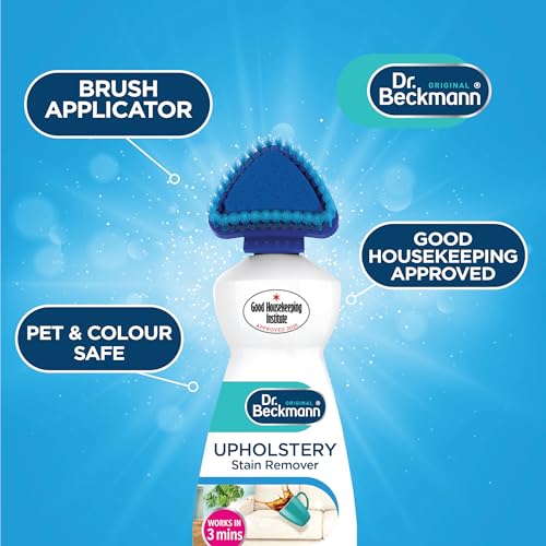 Dr. Beckmann Détachant pour tissus d'ameublement - Élimine les taches tenaces et les odeurs - Brosse applicateur incluse