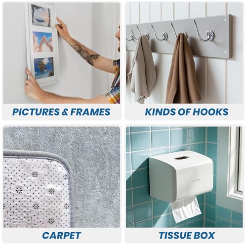 Ruban adhésif Nano double face forte, réutilisable et sans trace de TAPEBEAR, pour photos, posters et tapis