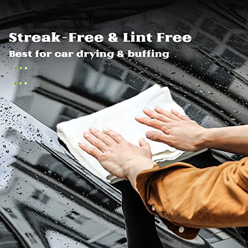 Illuva Peau de Chamois Voiture Naturel Super Absorbant pour Laver et Sécher Les Voitures Fenêtres Miroirs Verre