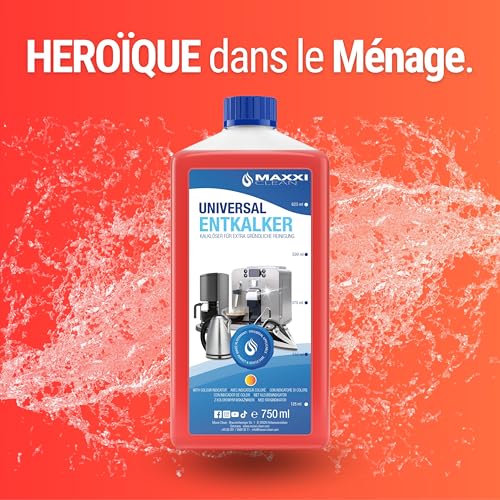 Maxxi Clean | Détartrant universel pour cafetières, bouilloires et appareils électroménagers | Dissolvant puissant à tou