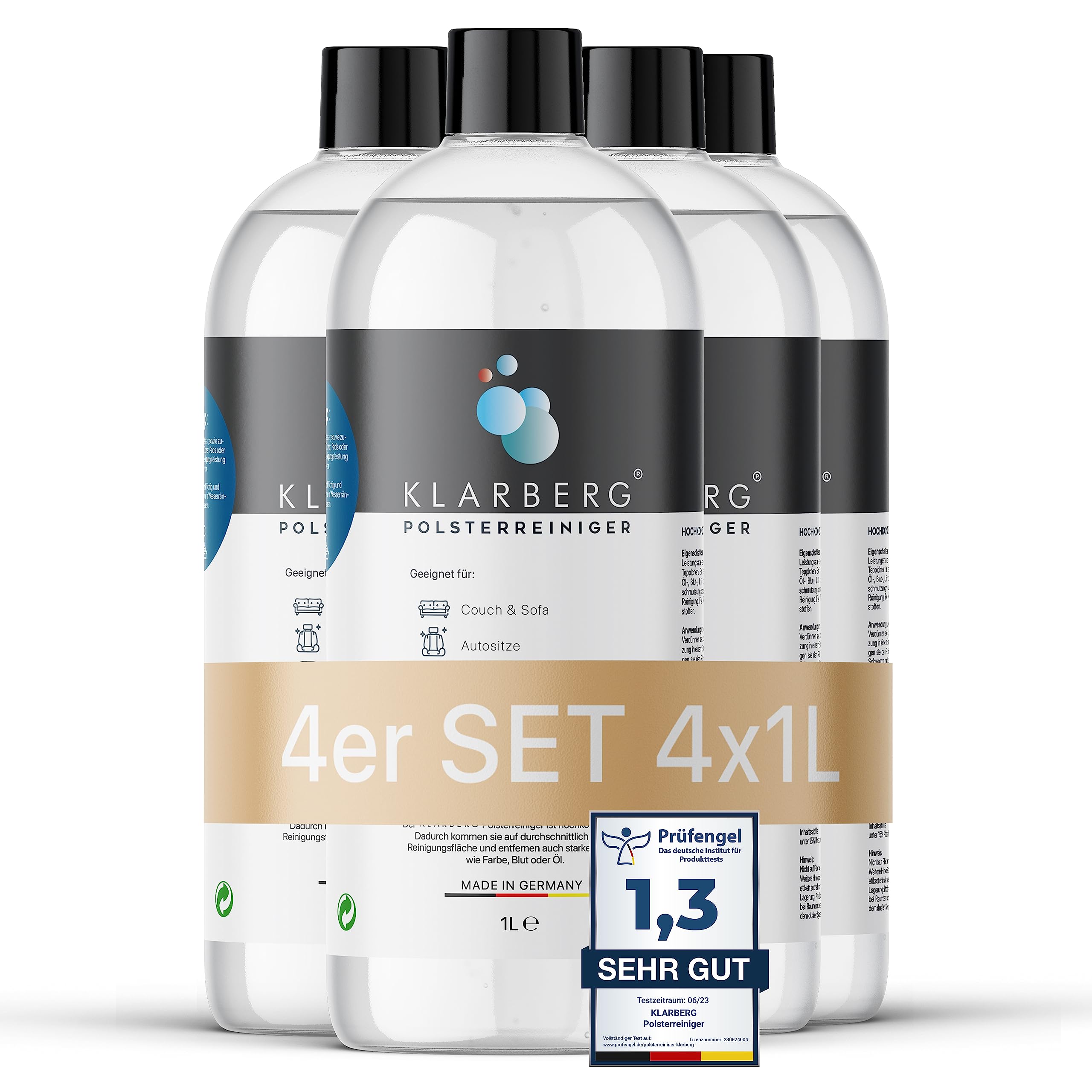 KLARBERG® Nettoyeurs concentrés - Convient pour canapé, tapis, sièges de voiture - Textiles et plus encore - Puissant et